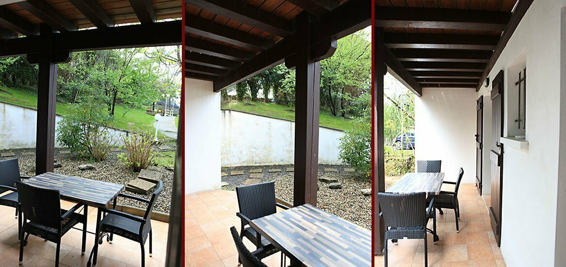 terrasse- appartement bas - Nun Obeki maison basque -st jean de luz