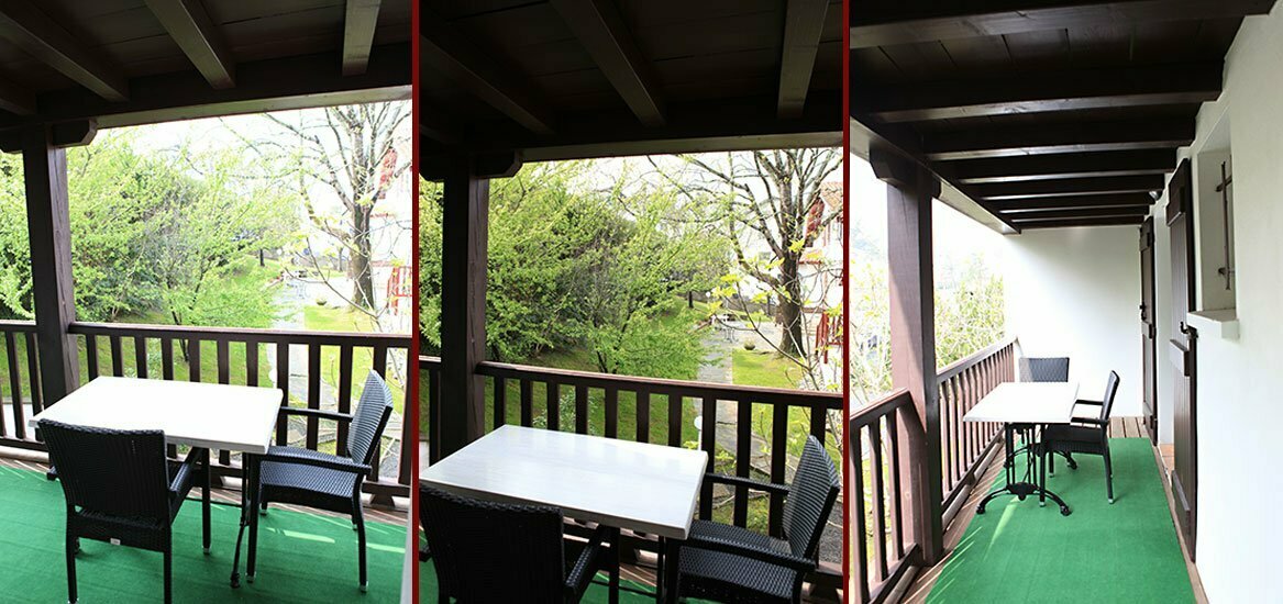 terrasse- appartement haut - Nun Obeki maison basque -st jean de luz